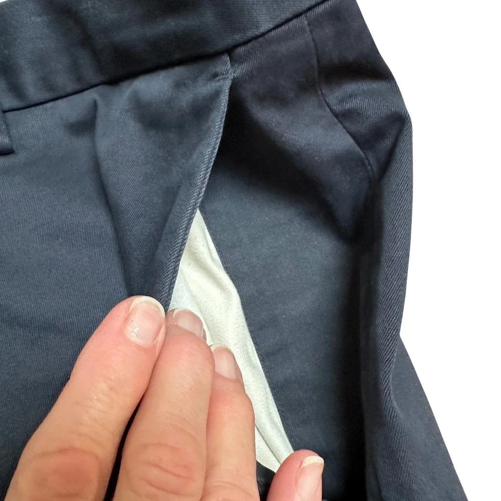 Banana Republic Fulton Chino Navy Blue Slim Fit Stretch Pants 34x32 Casual‎ Work